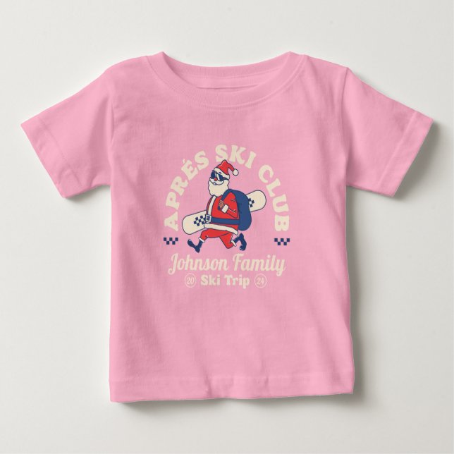 Gruppe der Familienfreunde Skitouren Snowboard Baby T-shirt (Vorderseite)