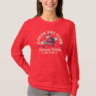 Gruppe der Familienfreunde Skitouren Snowboard T-Shirt