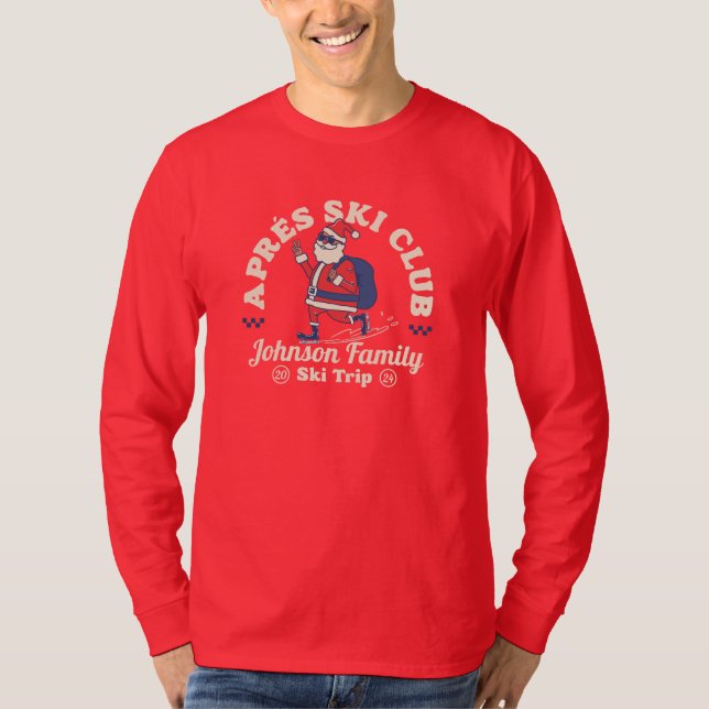Gruppe der Familienfreunde Skitouren Snowboard T-Shirt (Vorderseite)