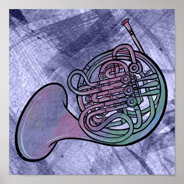 Gruppe der französischen Horn-Malereien Poster (Vorne)
