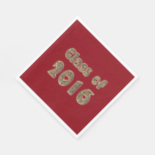 Gruppe der Goldbarren 2016: Typografie in rot Serviette
