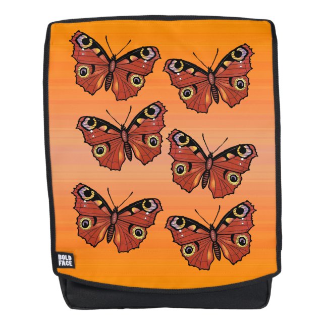 Gruppe der goldbraunen Monarchen Butterflies Orang Rucksack (Vorderseite)