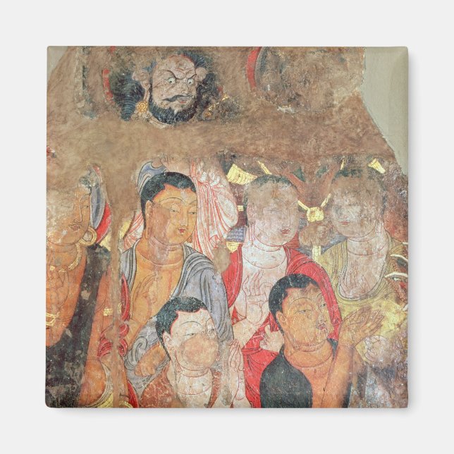 Gruppe der Mönche und Buddha Magnet (Vorne)