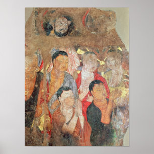 Gruppe der Mönche und des Buddhas Poster