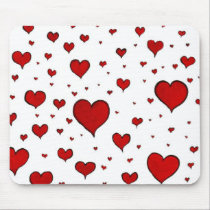 Gruppe der roten Herzen-Mauspad Mousepad