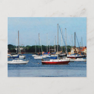 Gruppe der Sailboats Newport RI Postkarte