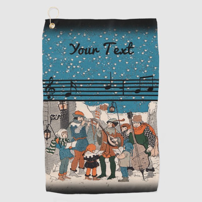 Gruppe der Sänger und Musiker an der Straßenseite Golfhandtuch (Vorderseite)