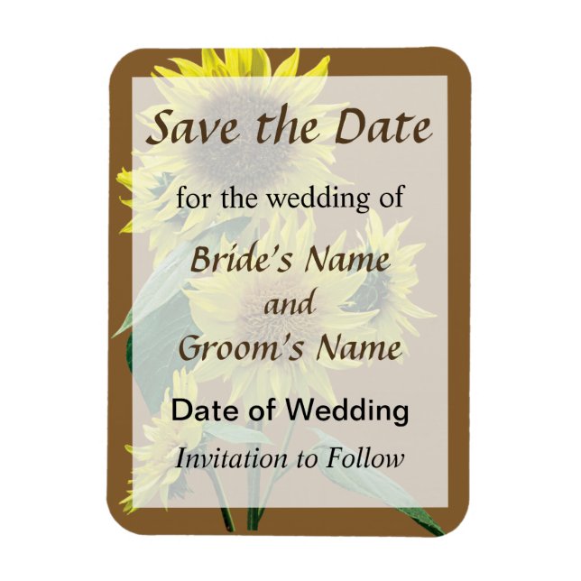 Gruppe der Sonnenblumen Save the Date Magnet (Vertikal)