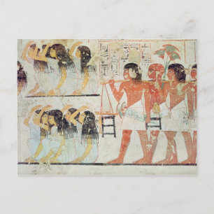 Gruppe der Trauernden im Beerdigungsprozess Postkarte