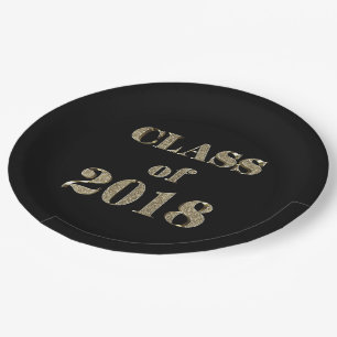 Gruppe der Typografie der Schwarzen und Glitzer 20 Pappteller