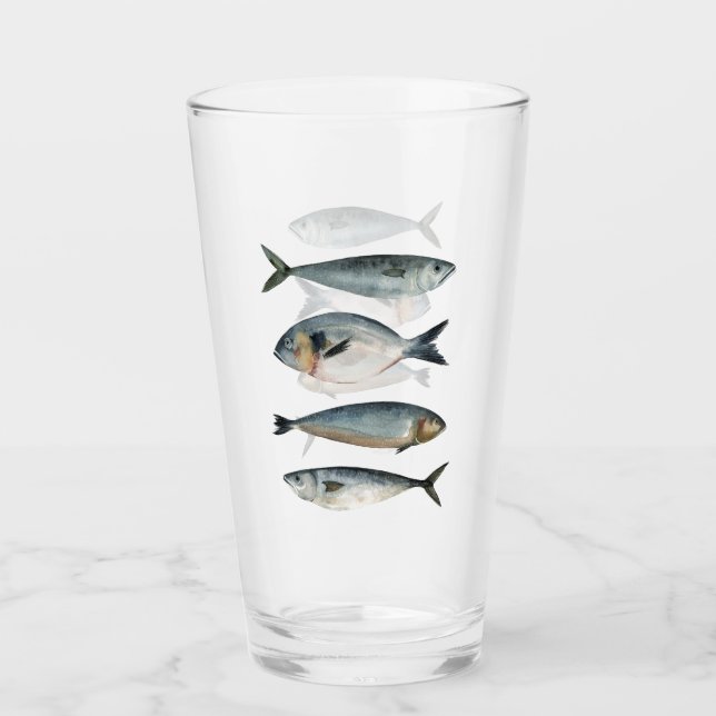 Gruppe der vier Fische Glas (Vorderseite)