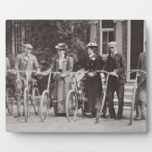 Gruppe Edwardischer Fahrradfahrer, Anfang der 1900 Fotoplatte