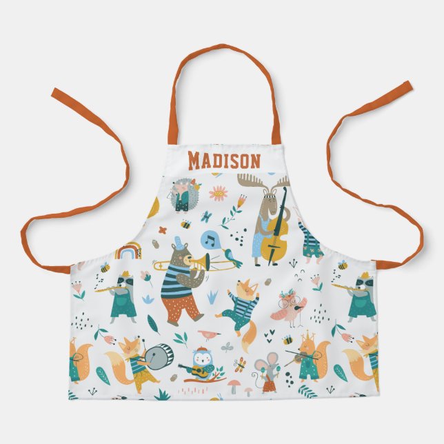 Gruppe farbiger Tiere Schürze (Vorderseite)