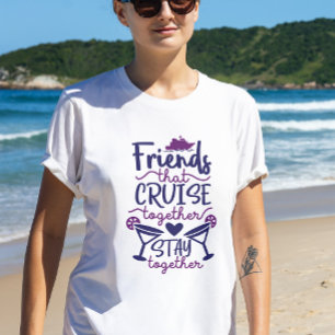 Gruppe Freunde Kreuzfahrt Urlaub T-Shirt