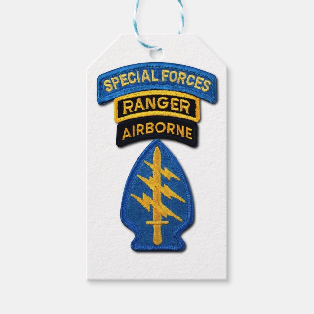 Gruppe "Grüne Berets SF SOF SFG SOC" Geschenkanhänger (Vorderseite)