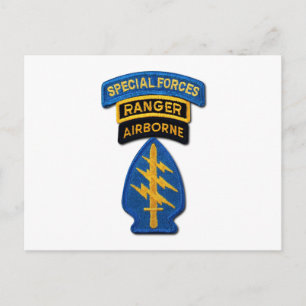 Gruppe "Grüne Berets SF SOF SFG SOC" Postkarte