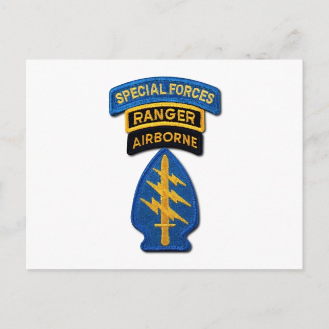 Gruppe "Grüne Berets SF SOF SFG SOC" Postkarte (Vorderseite)