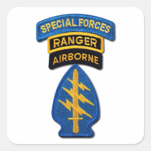 Gruppe "Grüne Berets SF SOF SFG SOC" Quadratischer Aufkleber