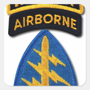 Gruppe "Grüne Berets SF SOF SFG SOC" Quadratischer Aufkleber