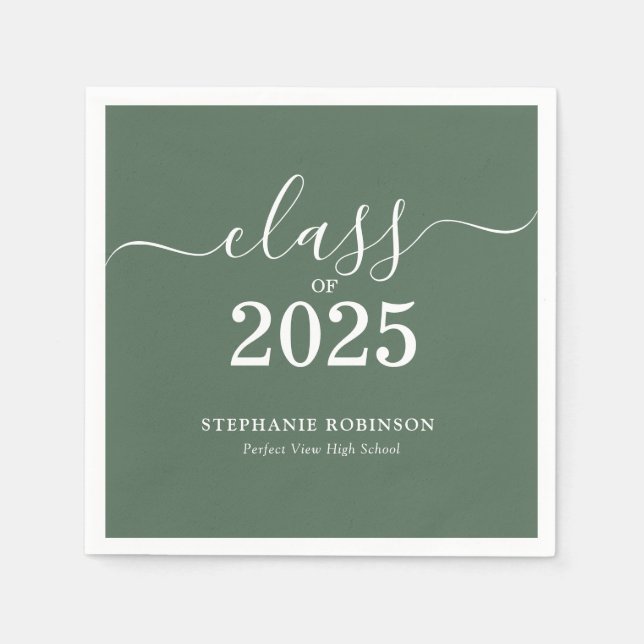 Gruppe Grüne Moderne Ausbildung 2025 Serviette (Vorderseite)