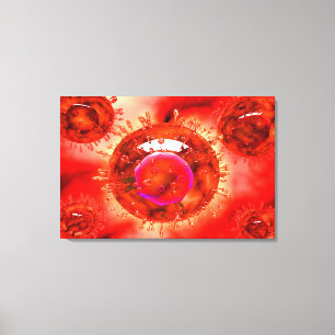 Gruppe H5N1-Virus mit Brillenansicht 1 Leinwanddruck