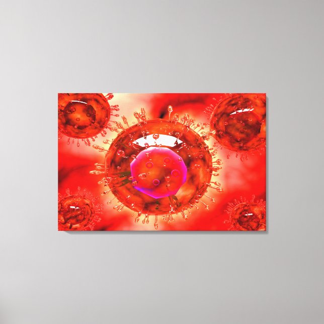 Gruppe H5N1-Virus mit Brillenansicht 1 Leinwanddruck (Vorderseite)