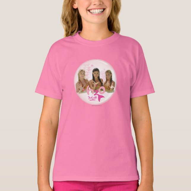 Gruppe in rosa Blase T-Shirt (Vorderseite)