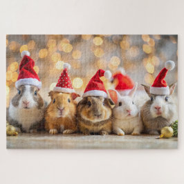 Gruppe kleiner Tiere Kaninchen und Schweine der Gu Puzzle