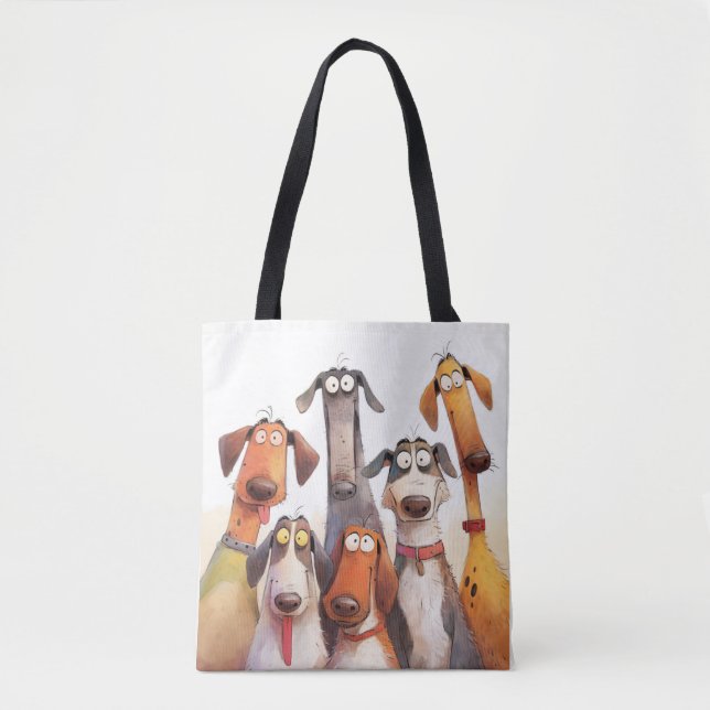 Gruppe lustiger verrückter Hunde (Vorderseite)