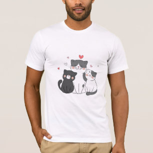Gruppe niedlicher Katzen Katzenliebhaber jetzt T-Shirt