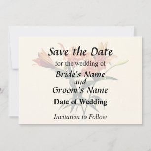 Gruppe Orange Lilien Save The Date