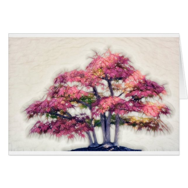 Gruppe Painterly Bonsais-Ahornbäume (Vorderseite (Horizontal))