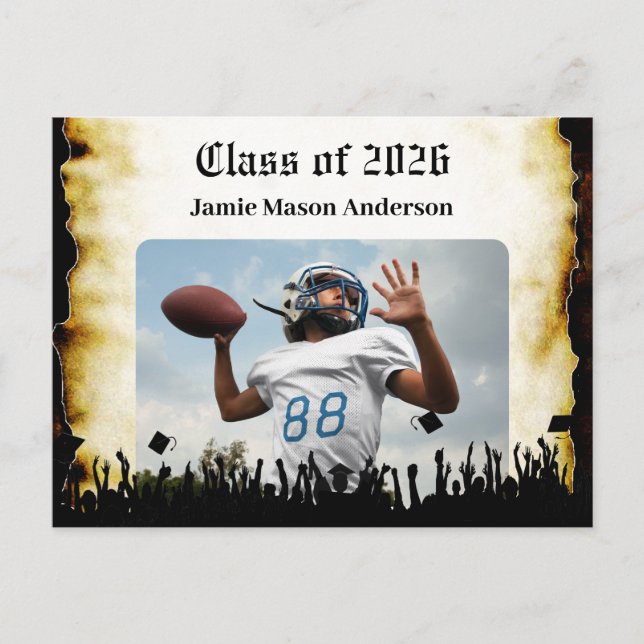 Gruppe Parchment Scroll Hoher Abschluss Einladung (Vorderseite)