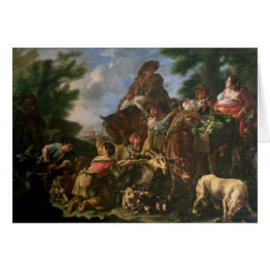 Gruppe Schäfer mit einem Pferd