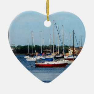 Gruppe Segelboote Newport RI Keramik Ornament