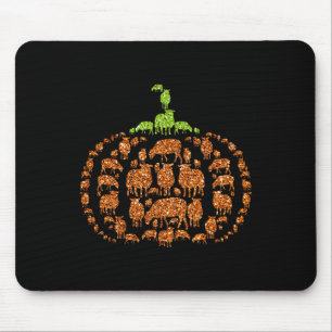 Gruppe Sheeps Pumpkin Niedlich Form Halloween Than Mousepad