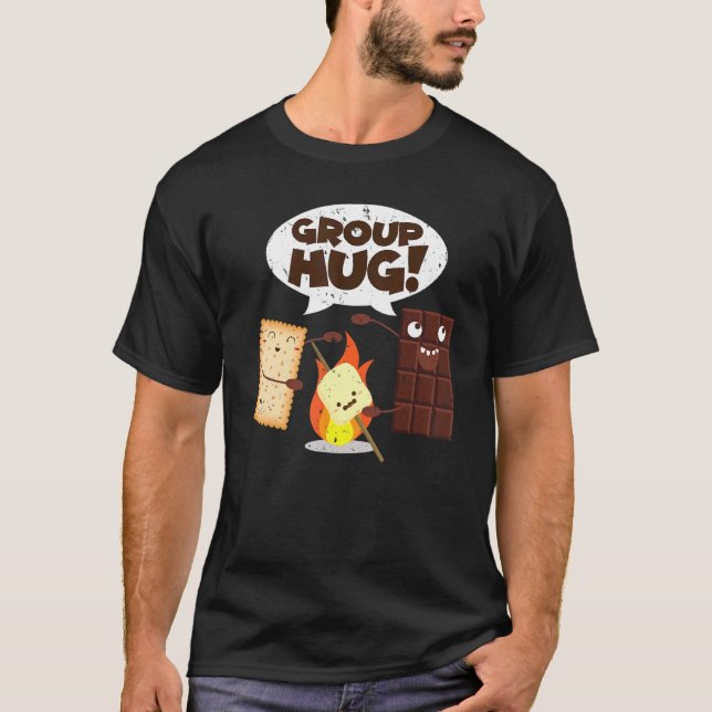 Gruppe Umarmung Smores Schokolade Marshmallow T-Shirt (Vorderseite)
