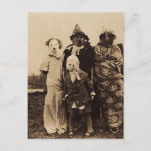Gruppe von Gruselig Postkarte