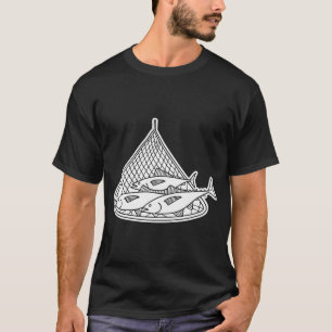 Gruppe von Thunfischen auf Fischernetz T-Shirt