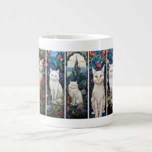Gruppe weißer Katzen Jumbo-Tasse