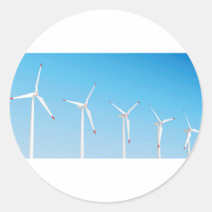 Gruppe Windkraftanlagen Runder Aufkleber