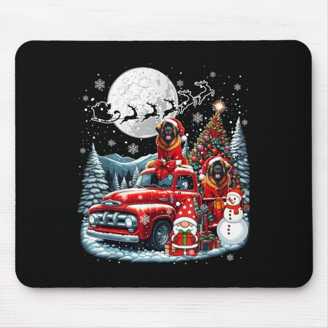 Gruppe Xmas Gnome Snowman Santa Leonbergers auf Ck Mousepad (Vorne)