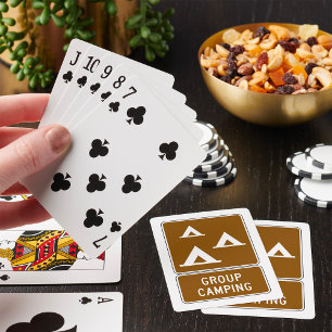 Gruppen-Camping-Schild Spielkarten