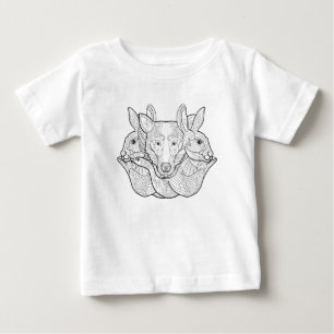 Gruppen-Tiergekritzel Baby T-shirt
