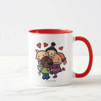 Gruppen-Umarmung Leslie Patricelli mit Freunden Tasse