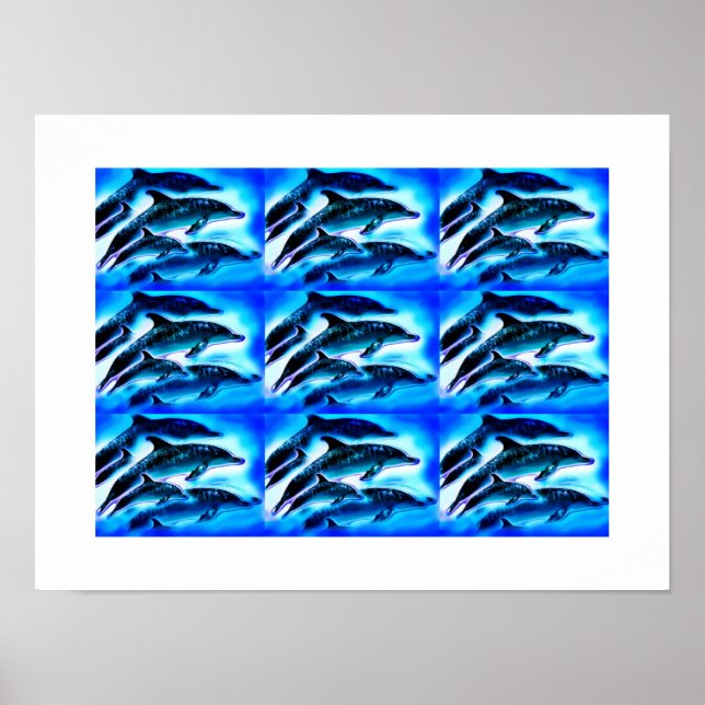 Gruppen von Delfinen Poster (Vorne)