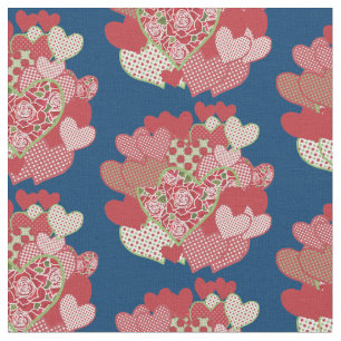 Gruppen von Herz und Rote Rose - kundenspezifische Stoff