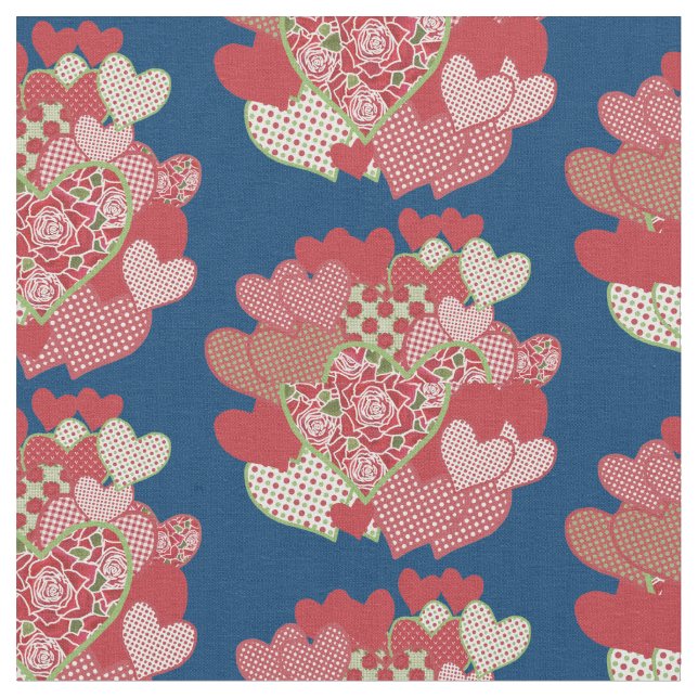 Gruppen von Herz und Rote Rose - kundenspezifische Stoff (Nahaufnahme)