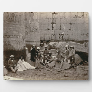 Gruppenfoto in der Hall of Columns, Karnak, T Fotoplatte