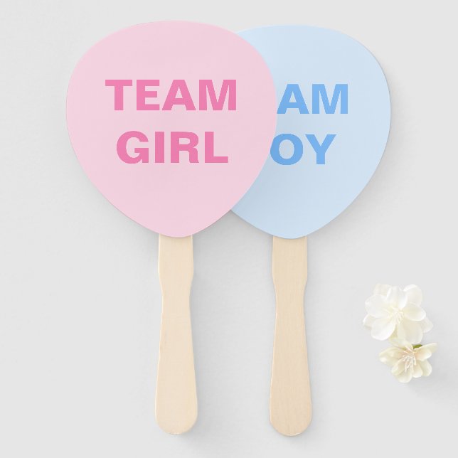 Gruppenjunge oder Team Girl Gender Revewer Dusche Fächer (Vorne und Hinten)